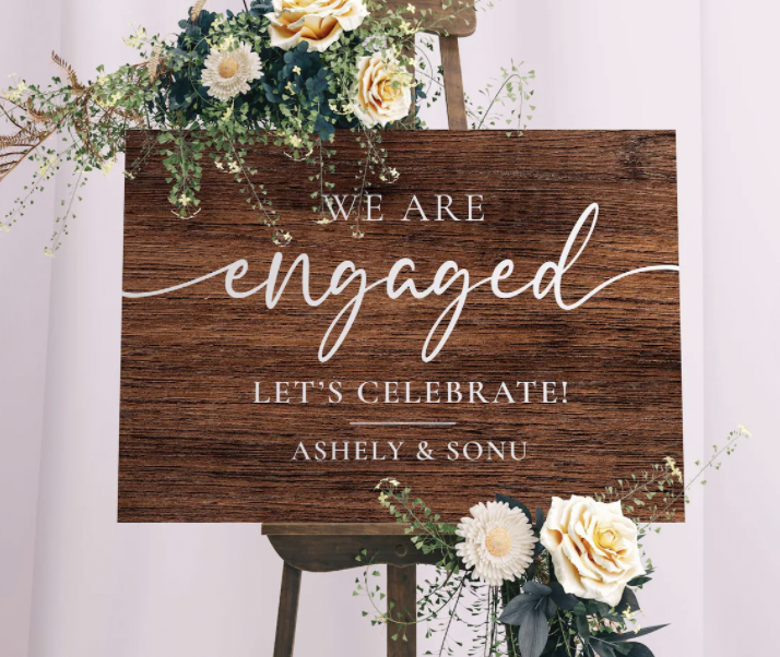 Etsy Engagement Sign