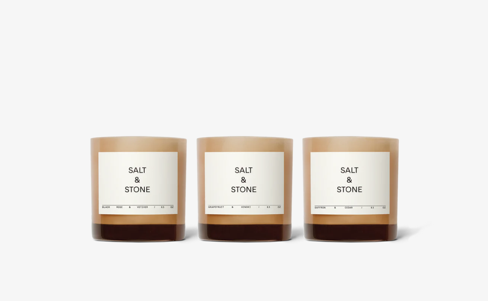 Salt &amp; Stone Candle Set