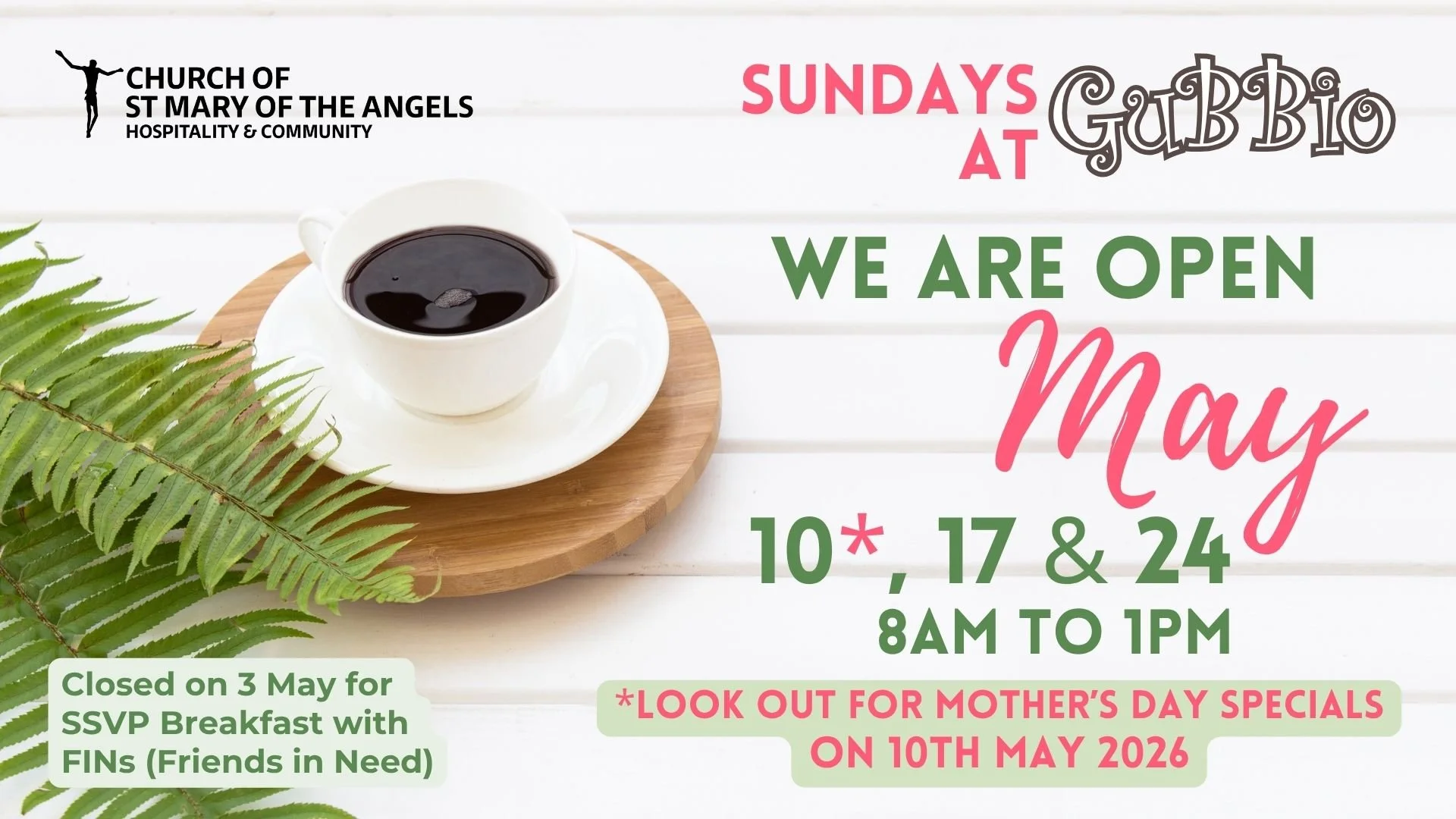 Sundays @ Gubbio in MAY