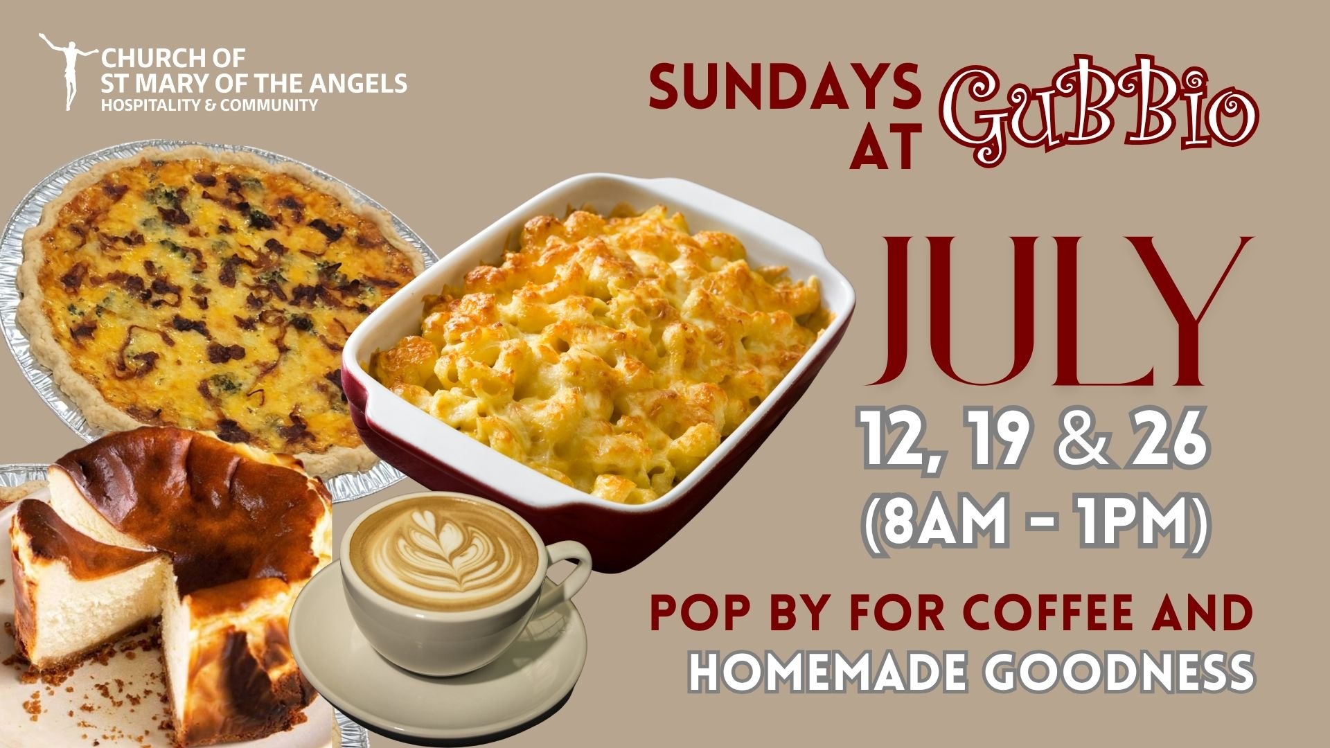 Sundays @ Gubbio in JULY