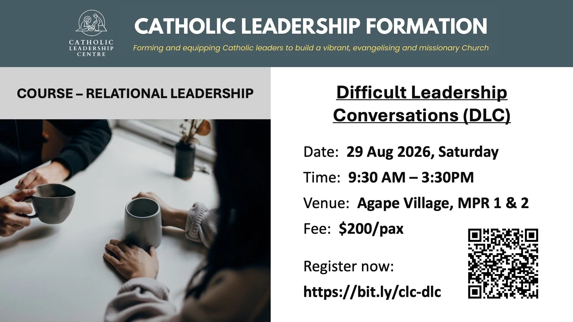 Catholic Leadership Centre: Upcoming Programmes
