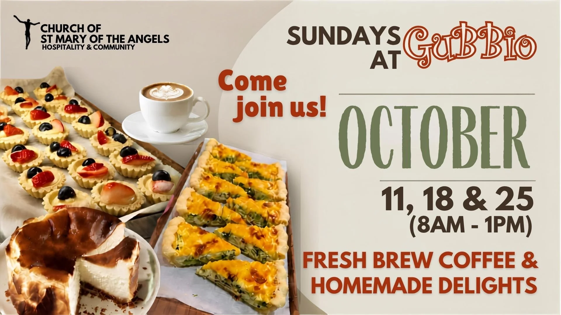 Sundays @ Gubbio in OCTOBER