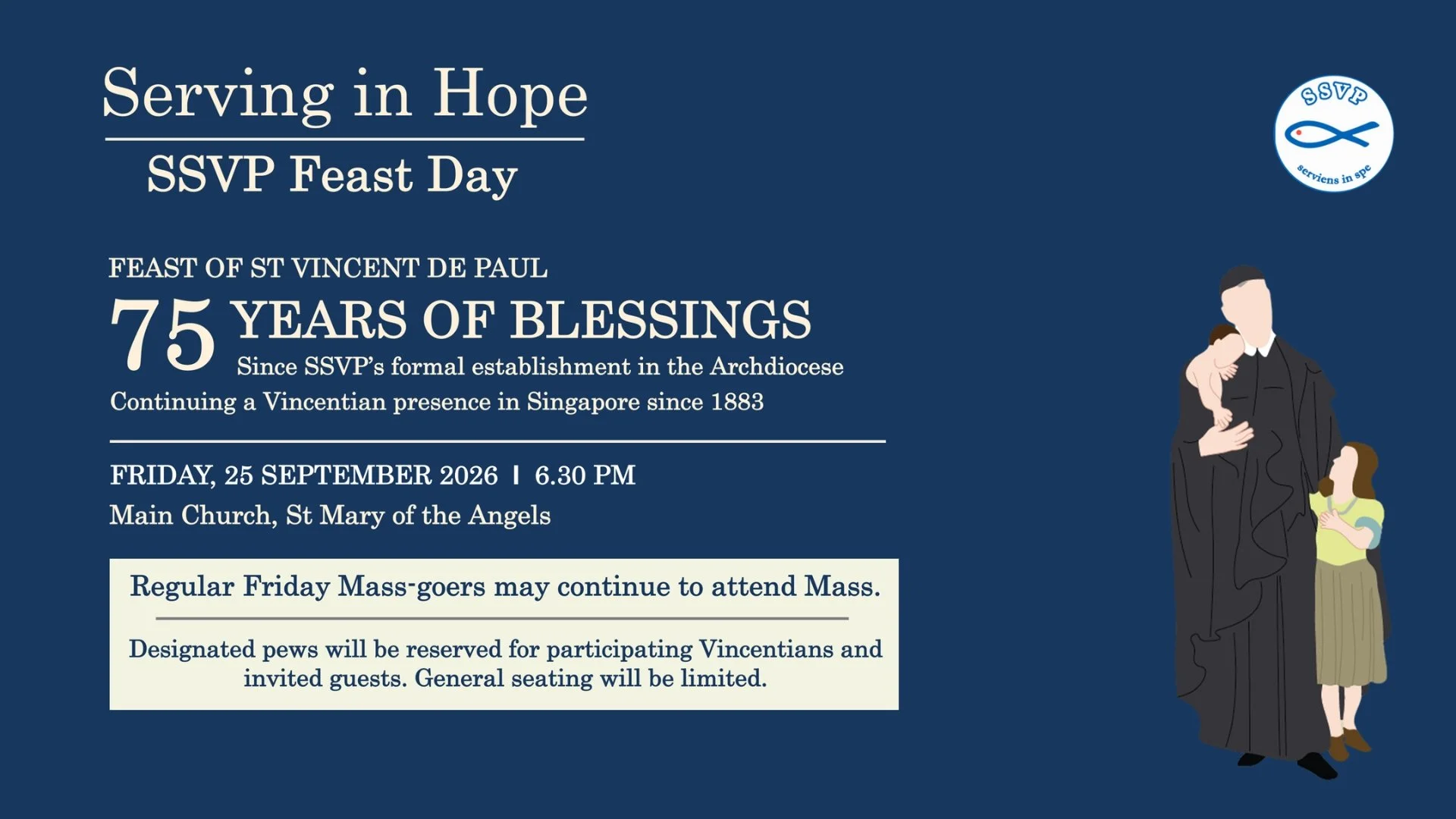 SSVP Feast Day Mass – Friday, 25 September