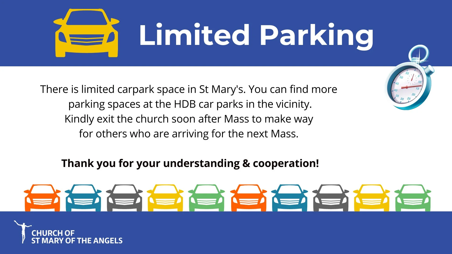 Mass & Service Timings — Church of St Mary of the Angels, Singapore