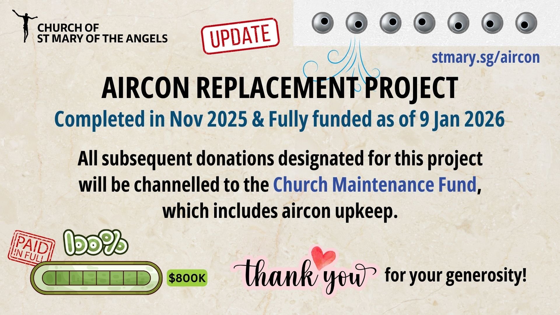 Aircon Replacement Project Update: Fully Paid Up! 🎉