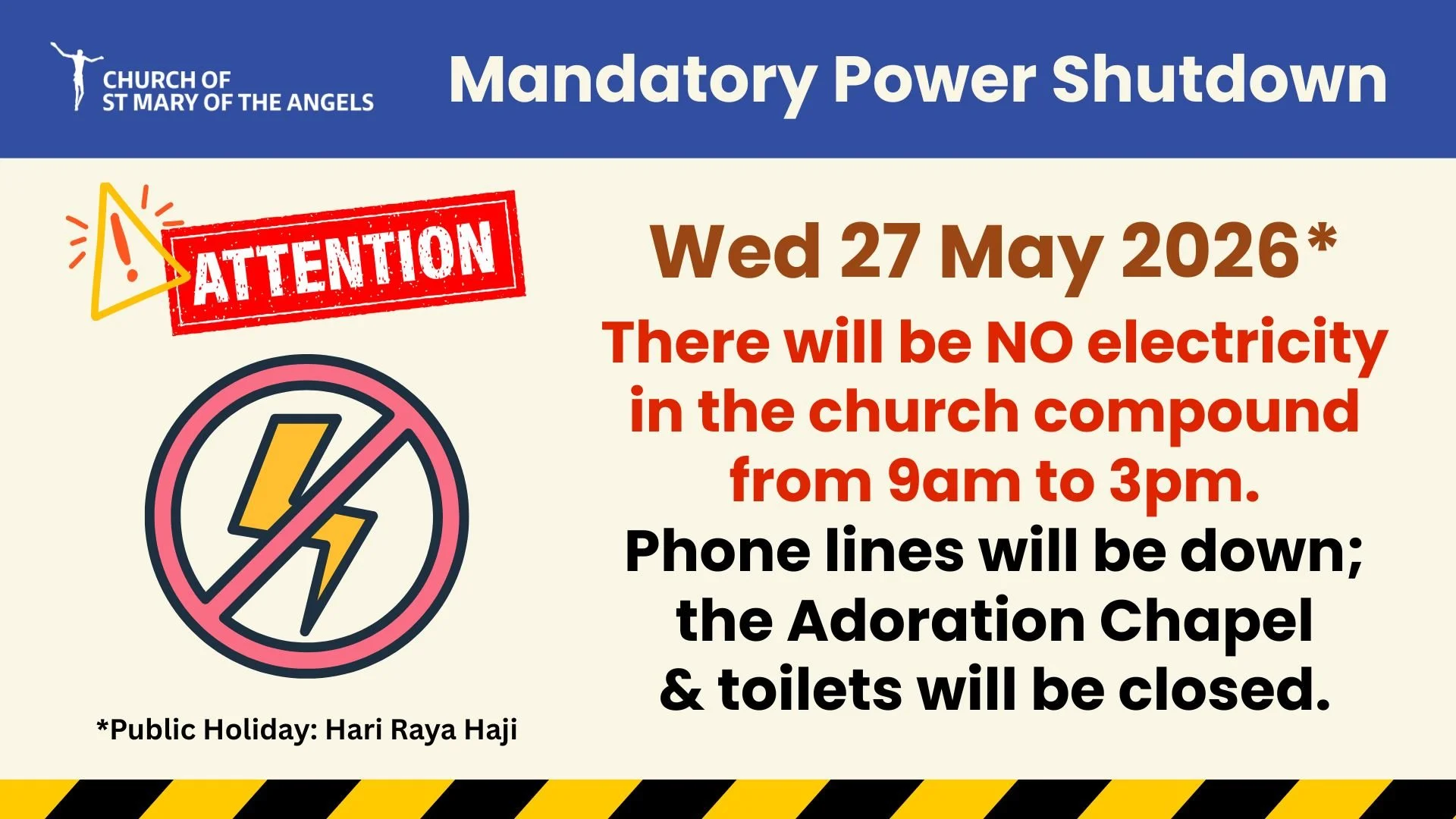 Mandatory Power Shutdown on 27 May 2026