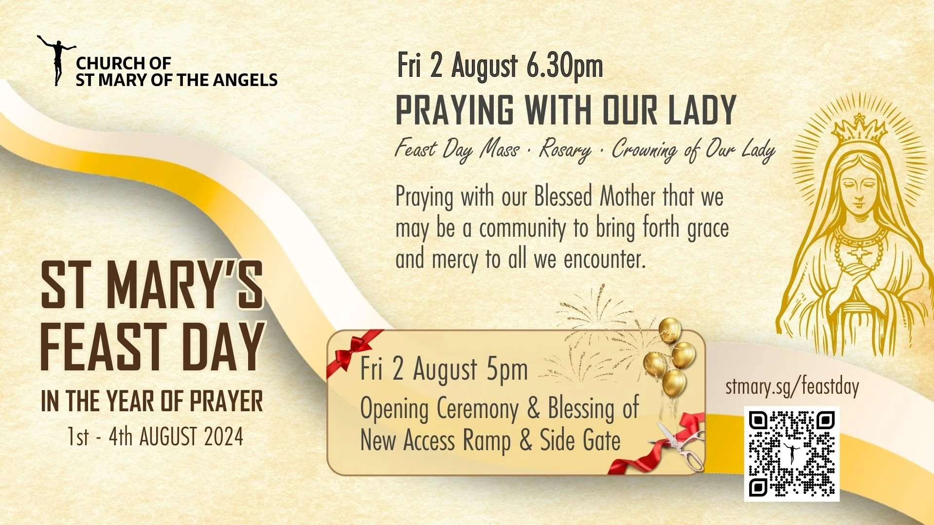 Feast Day Mass & Rosary — Church of St Mary of the Angels, Singapore