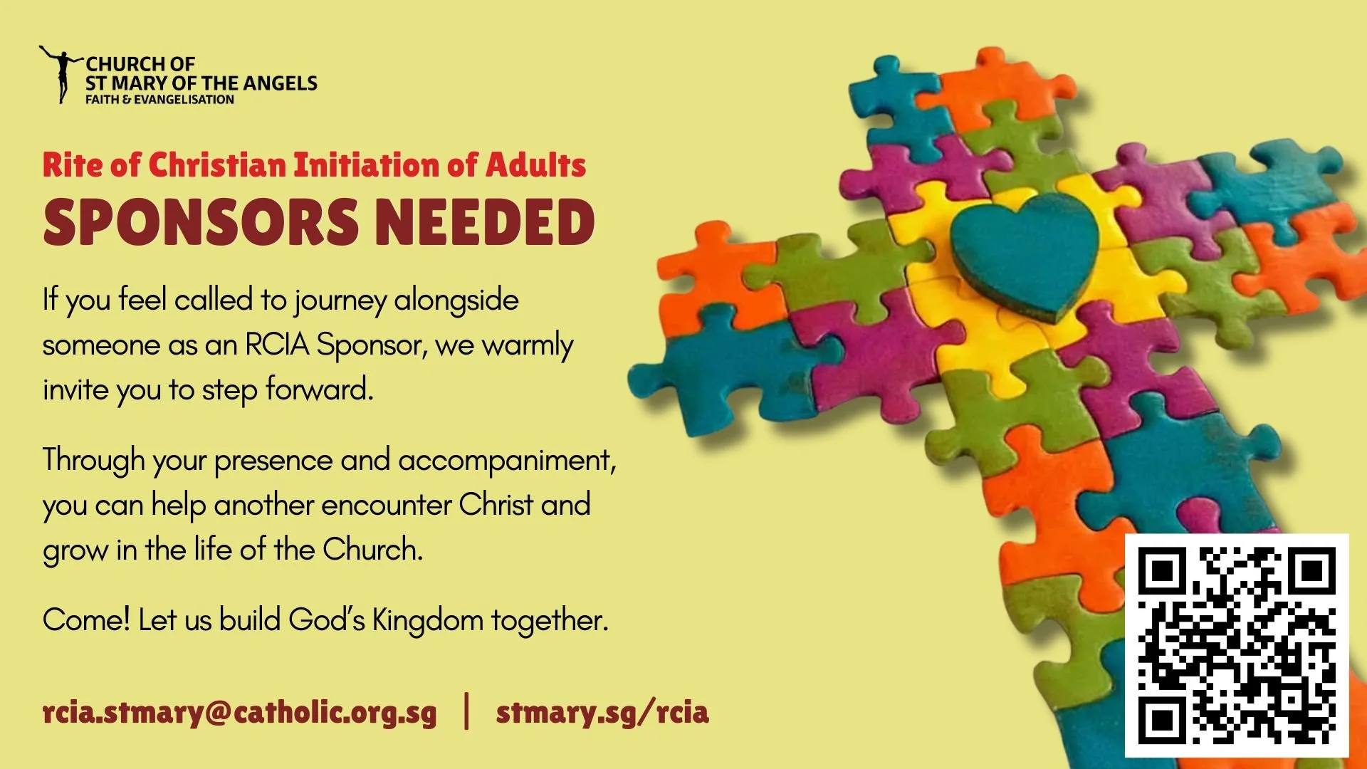 RCIA - Calling for Sponsors