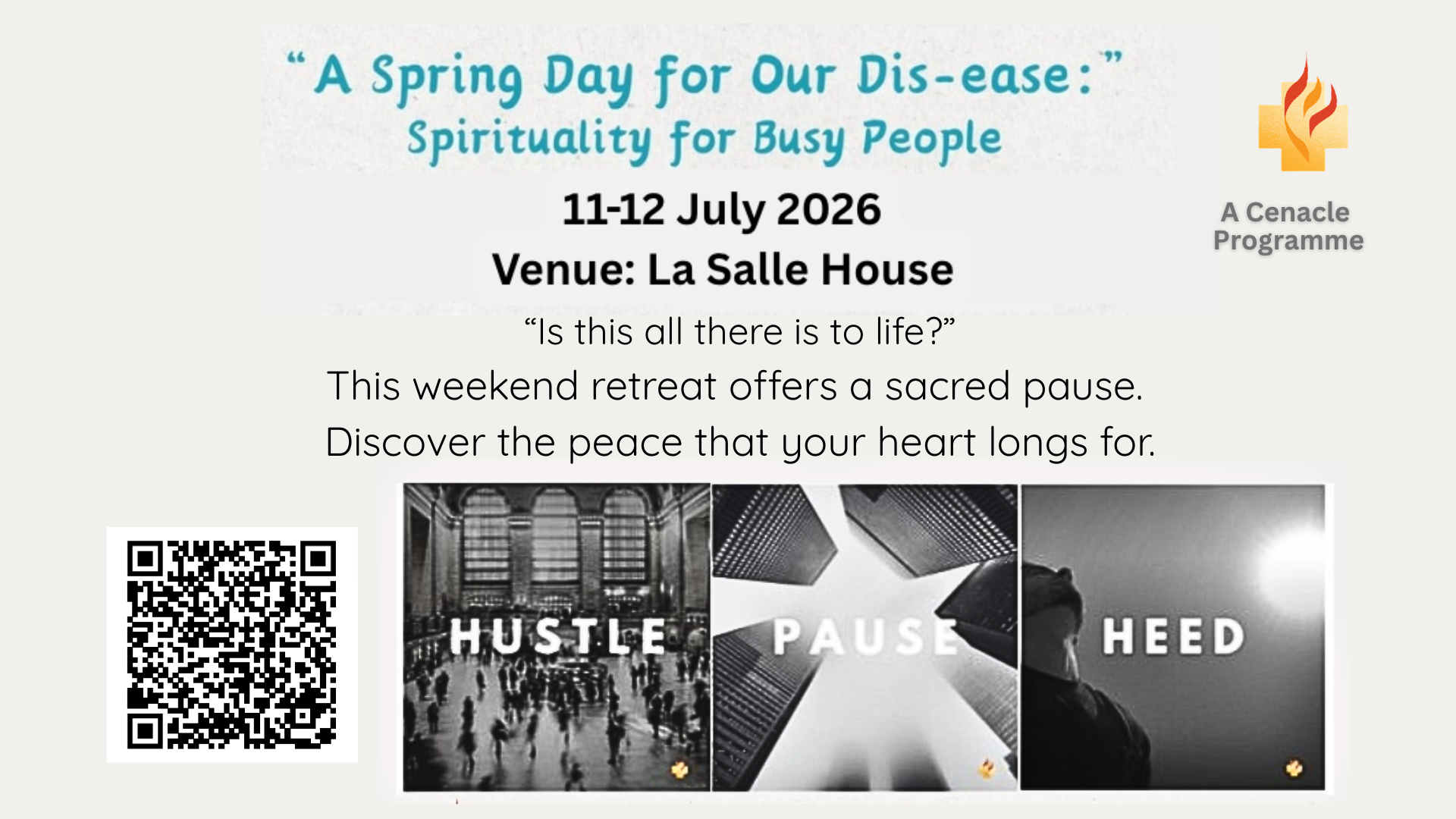 A Spring Day for Our Dis-ease: Spirituality for Busy People