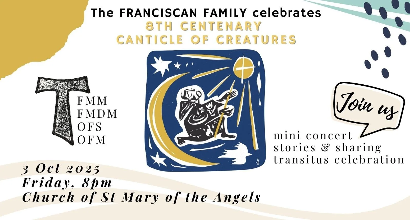 Celebrating the 800 years of the Canticle & Transitus of St Francis