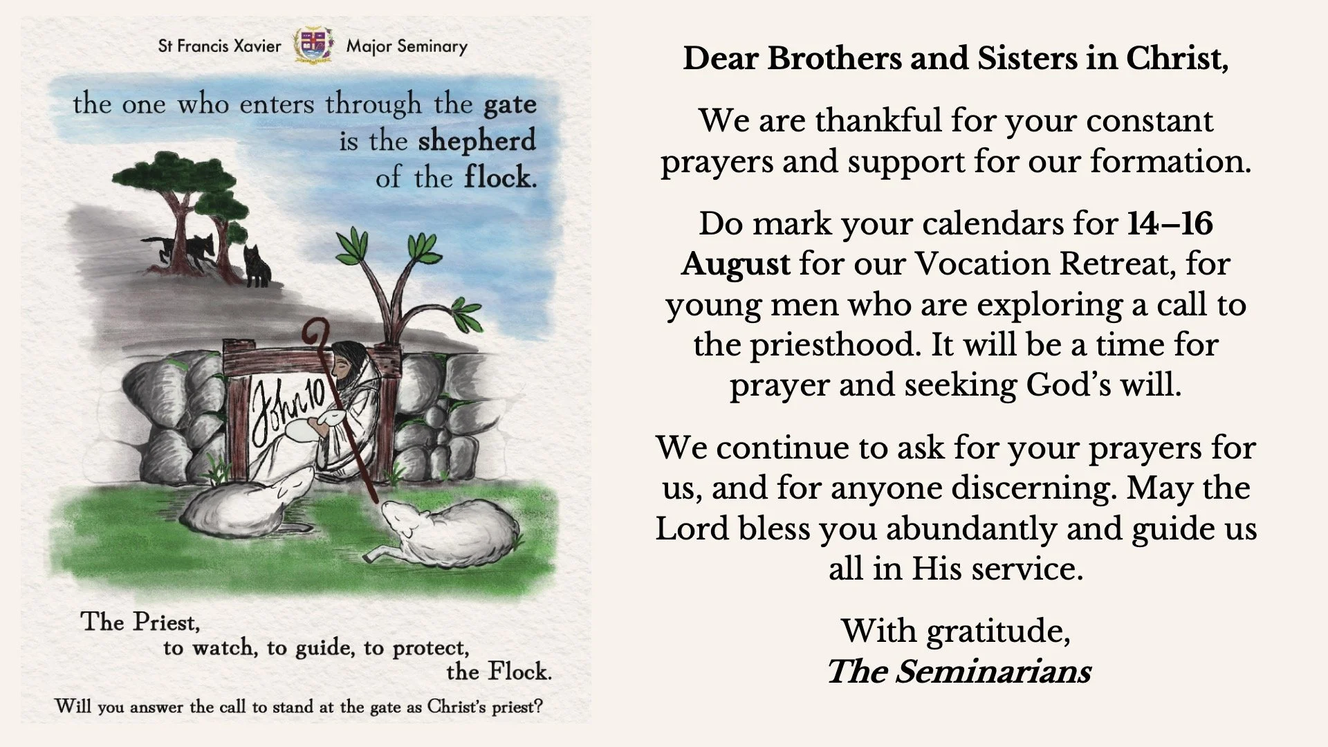 Upcoming Diocesan Vocation Retreat