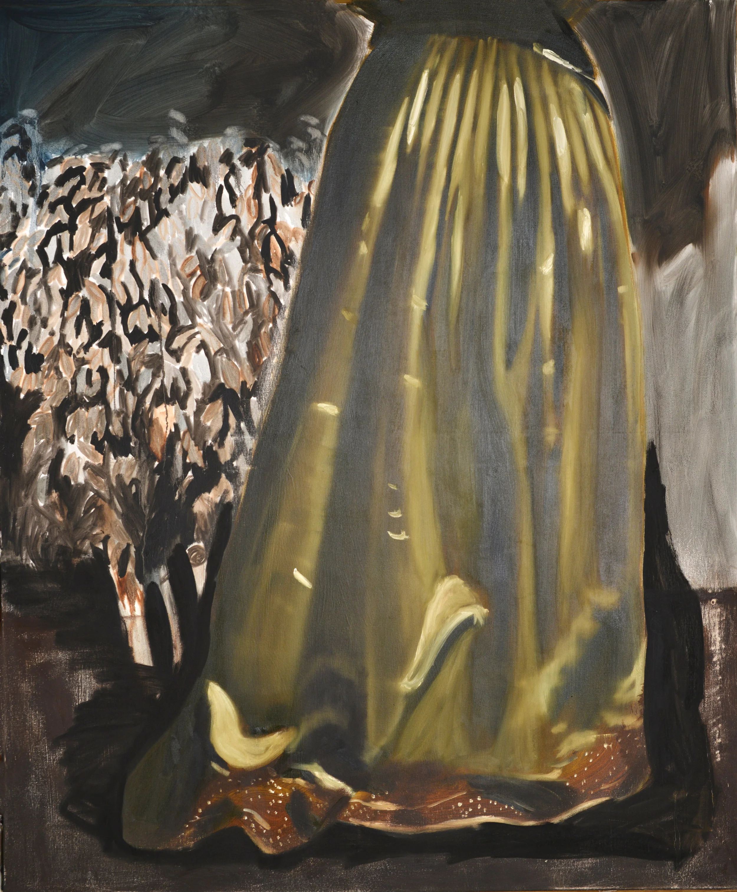 “And Us” (2018), Tessa Whitehead, oil on canvas, 59” x 49”. Image courtesy of Roland Rose. Work courtesy of the artist.