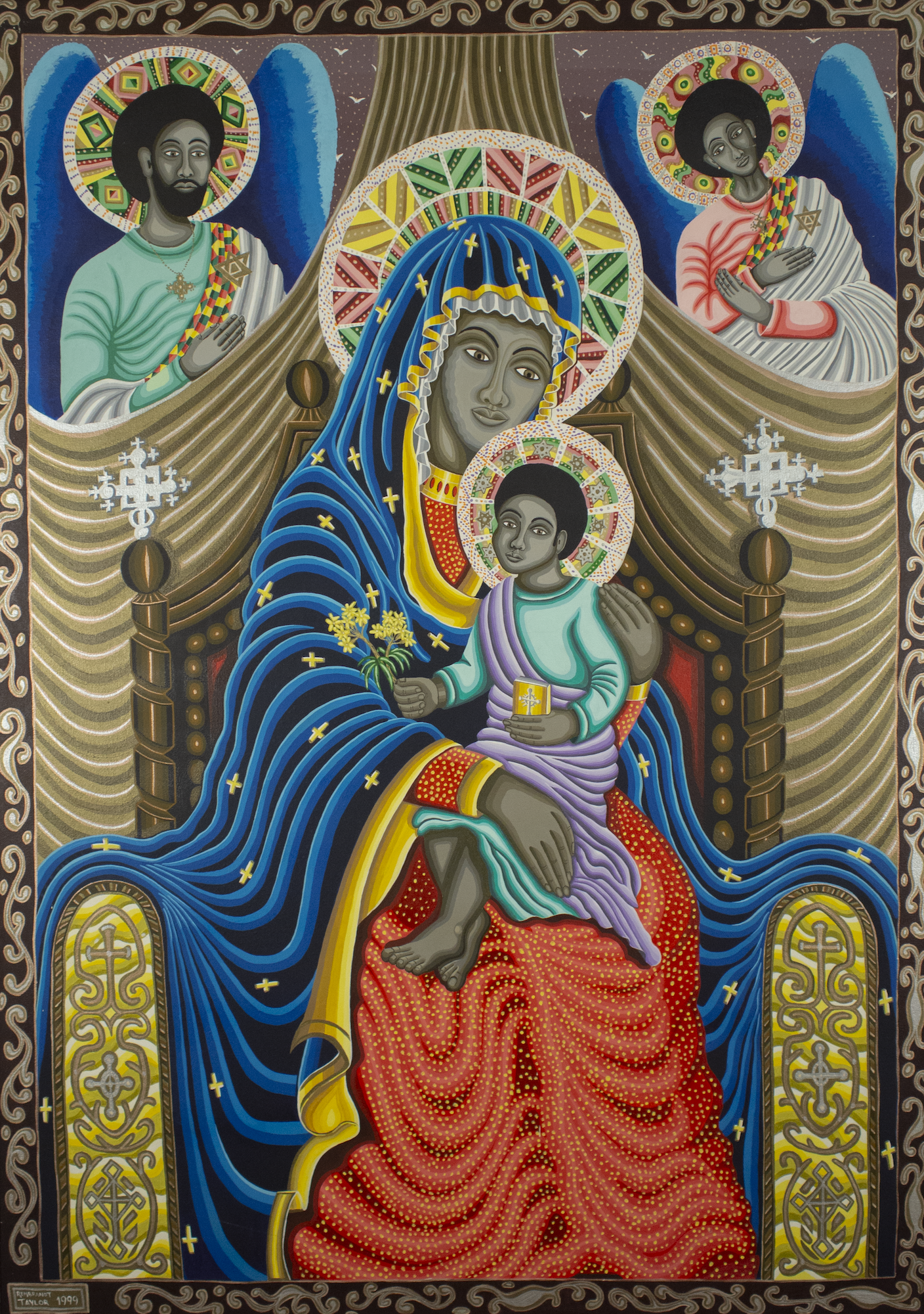 “Untitled (Madonna and Child)” (1999), Rembrandt Taylor, acrylic on canvas, 50 x 36 in. Part of the National Collection.