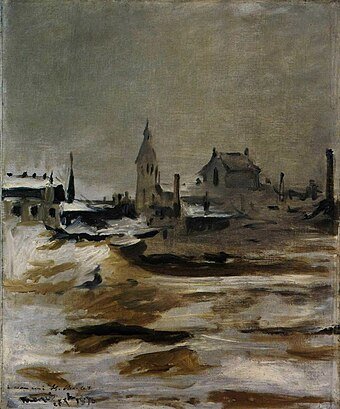 Feb 03 | MASTERS SERIES: Your Rendition of "Effect of Snow at Montrouge", in Watercolor, 1870, Edouard Manet