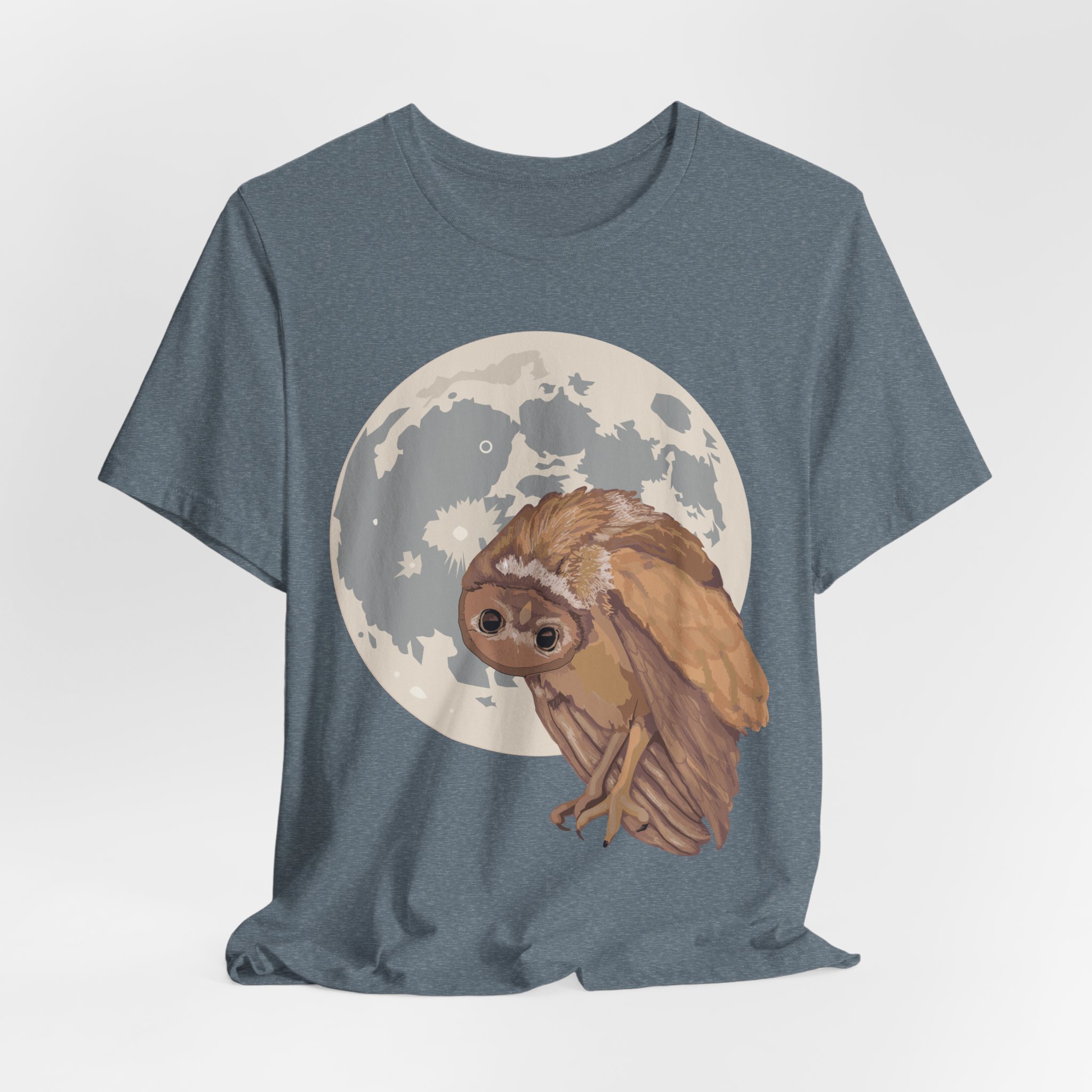 Owl Moon T‑Shirt — Cute Nighttime Sloth Graphic Tee
