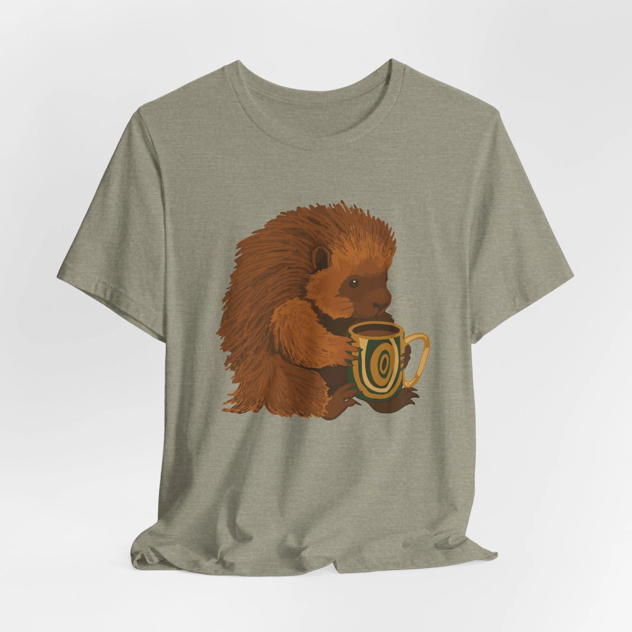 Hedgehog Coffee Tee — Cute Coffee Lover Animal T‑Shirt
