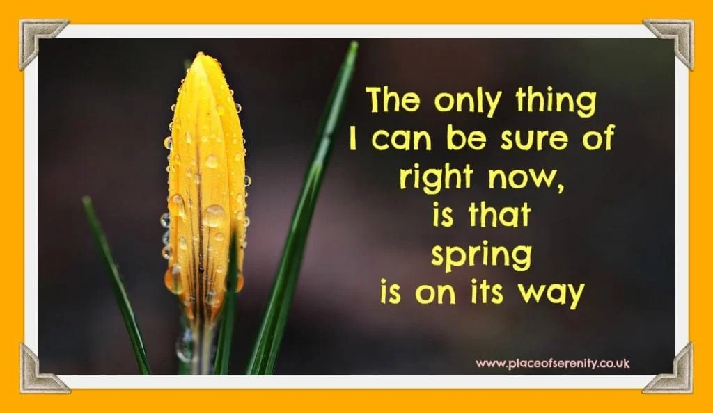 Spring is on it’s Way
