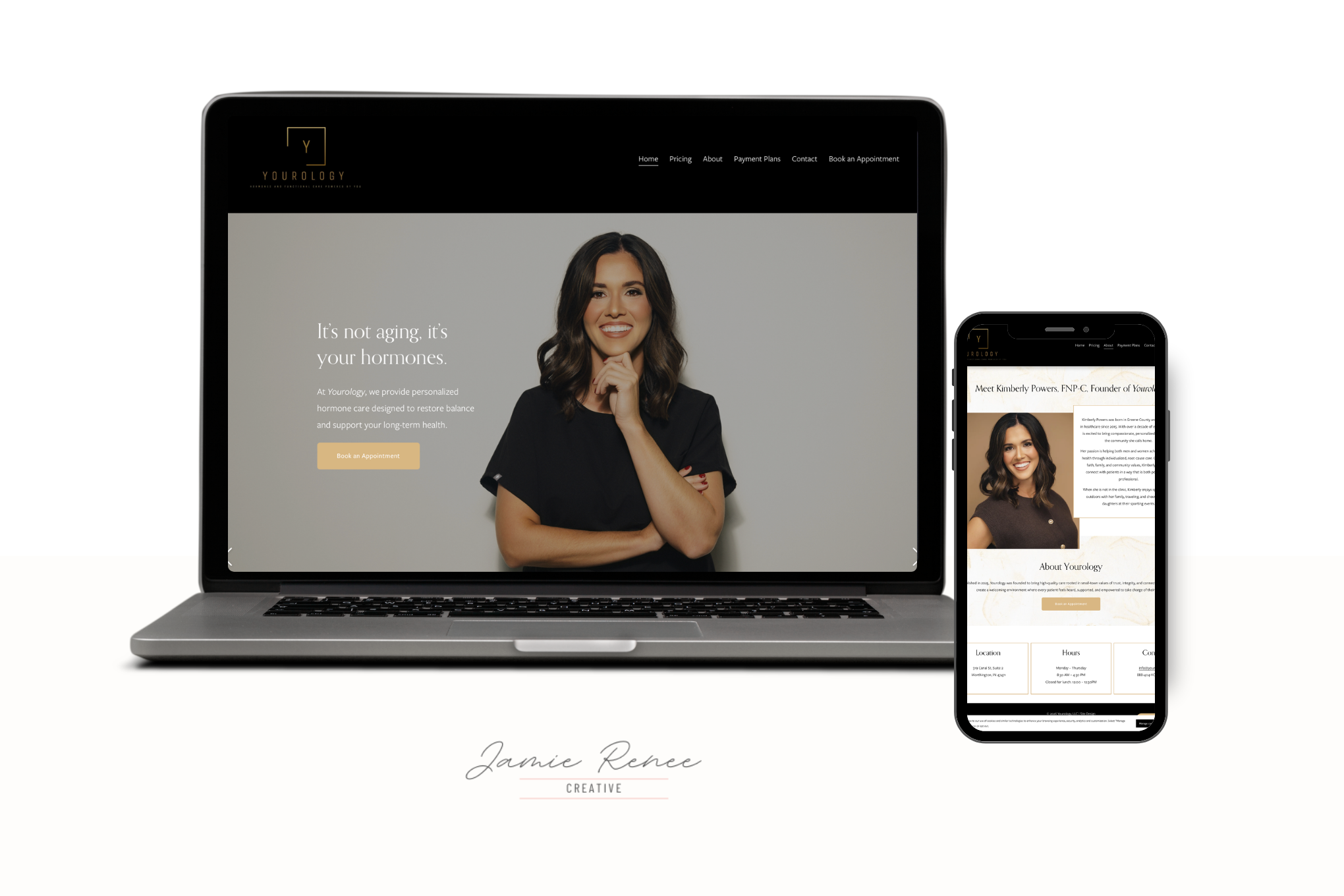 Example of a web design by Jamie (web designer and owner): Yourology