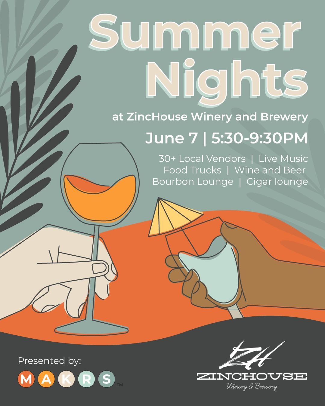 CALLING ALL WINE LOVERS! 🥂🍾

We're headed back to @zinchouse for our Summer Night market series!

This will be a 5-week night market series featuring 30+ local vendors, a mini food truck rodeo, live bands, wine, beer, and much more. 

If you haven'