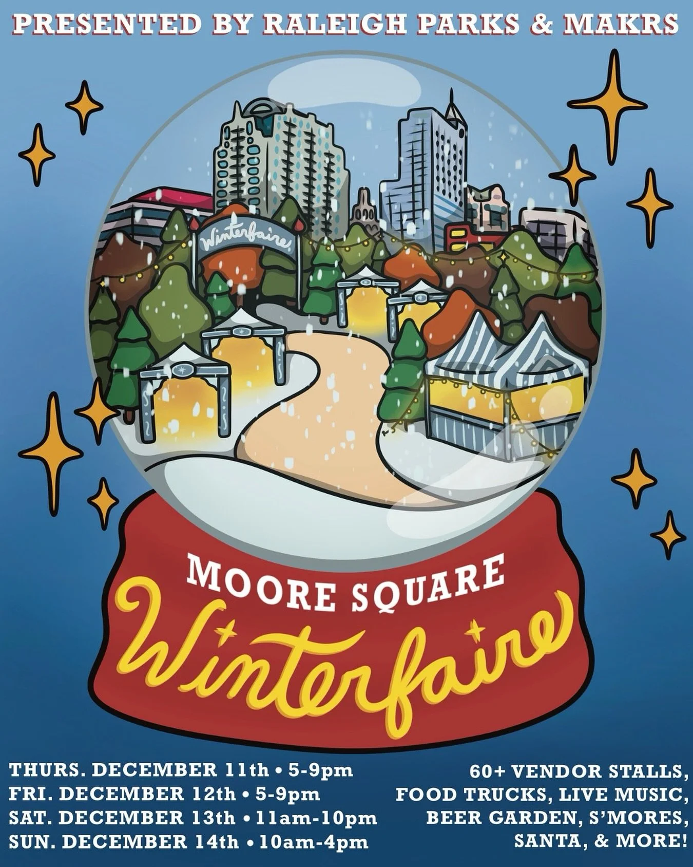 Step into the magic of the season ❄️✨

Raleigh&rsquo;s getting a touch of European charm this December! Join us at Moore Square for our Winter Art Market series, presented in conjunction with the City of Raleigh.

Inspired by the magic of traditional