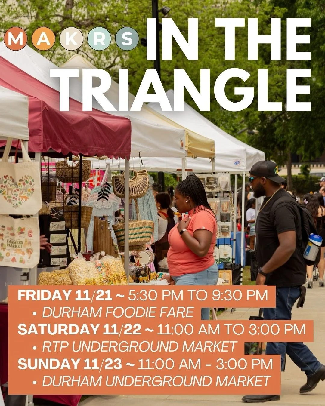 What&rsquo;s better than 2 Markets? THREE MARKETS.

And that is exactly what we have happening this weekend in the Triangle. Looking for some weekend fun? Well it is a good thing we have plenty of markets to choose from. We can guarantee that all 3 w