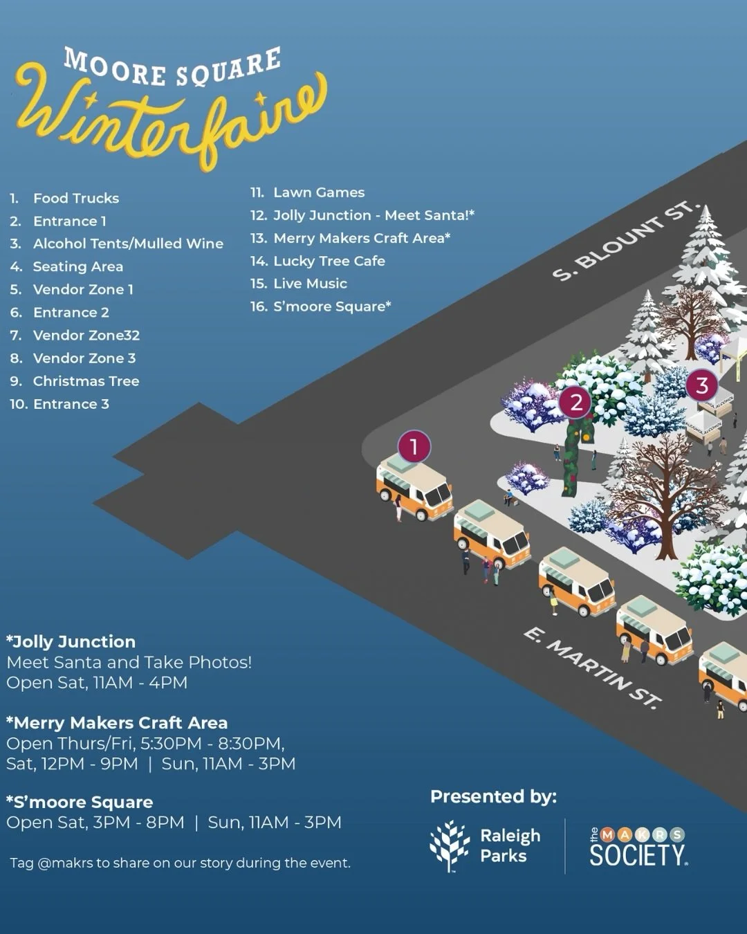 All about the 4 Day Winterfaire Market 🎄 

Map your way around Moore Square for some amazing holiday shopping all weekend long!

🌲 Thursday 12/11, 5PM - 9PM
🌲 Friday 12/12, 5PM - 9PM
🌲 Saturday 12/13, 11AM - 10PM
🌲 Sunday 12/14, 10AM - 4PM

📍 F