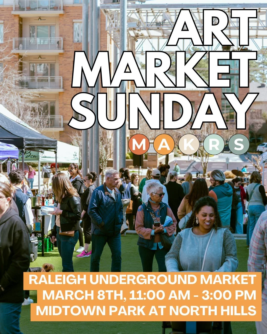 💫 RALEIGH UNDERGROUND MARKET 💫

Join us this Sunday at the Midtown Park in @visitnorthhillls for a day of vibe-worthy finds, live beats, and community good times.

📍 4011 Cardinal at N. Hills St
🕚 11:00 AM - 3:00 PM
✨ 50+ Local Makers
🎶 Live Tun