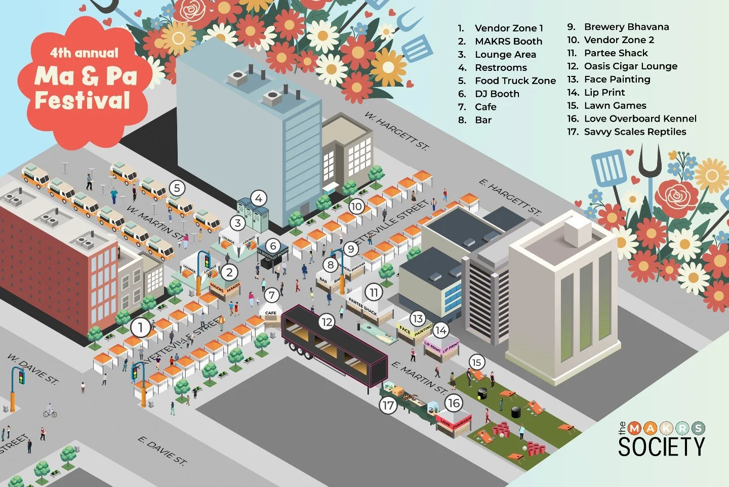 We're taking over Fayetteville St. ☀️ 

This Saturday, May 9th, we will be hosting our 4th annual Ma &amp; Pa Festival. Every year, we work to make the experience better for attendees and our local vendors.

Check out the map to help you have the bes
