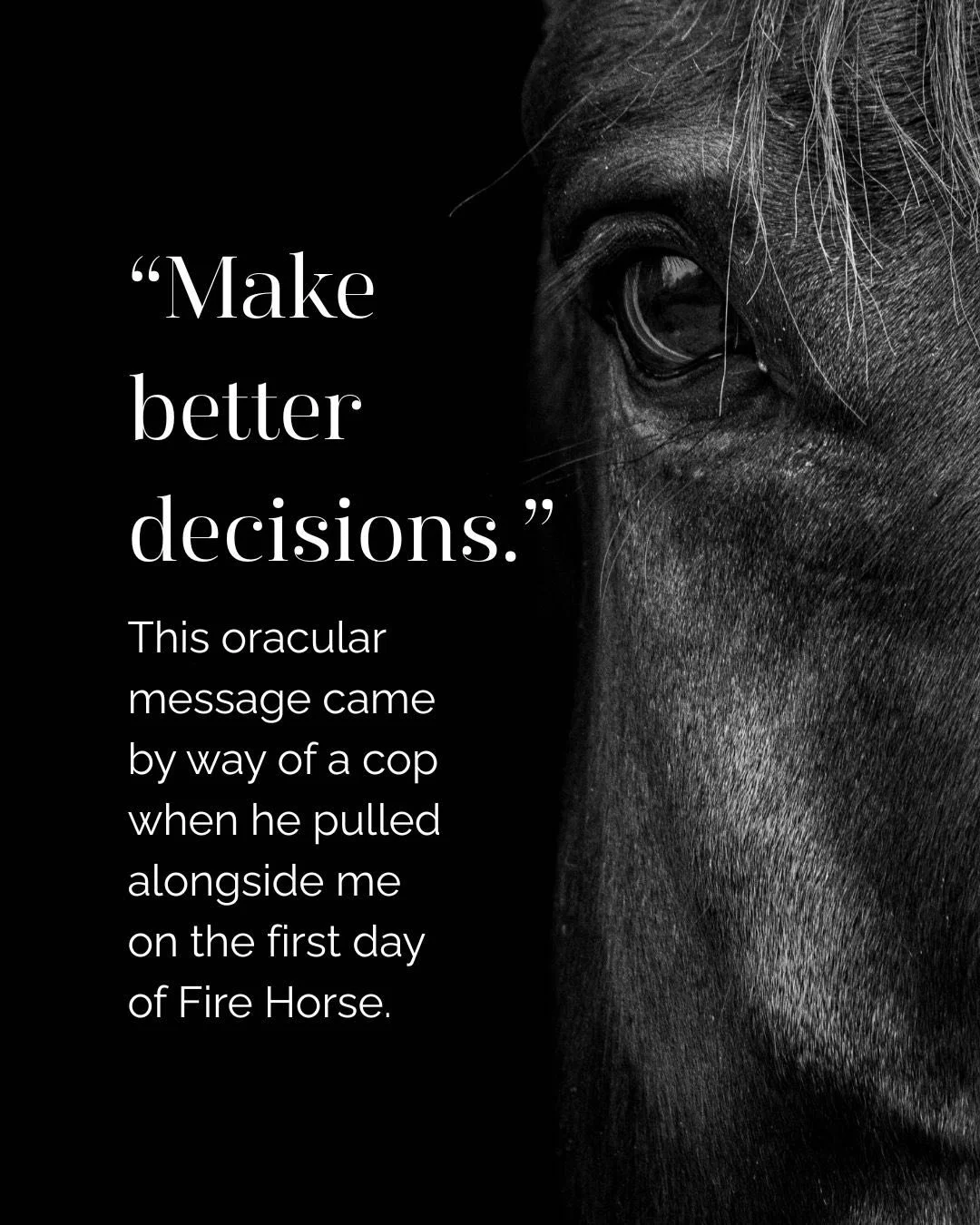 &ldquo;Make better decisions. We&rsquo;ve got to make better decisions with what&rsquo;s going on today.&rdquo;

This is what a cop said to me on Lunar New Year during our first snow storm. I pulled around a Waste Management truck that was struggling