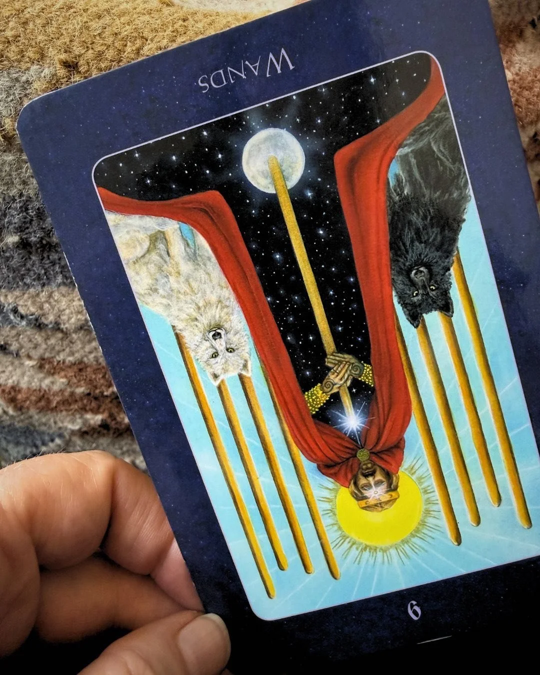 In a recent Tarot reading, my friend stopped me from talking as a message was coming through for her. She picked up the card and stared deeply at the image. 

Do you see what I see? 🍆👀 It was an ah-ha for both of us, a hidden image revealed.

It im