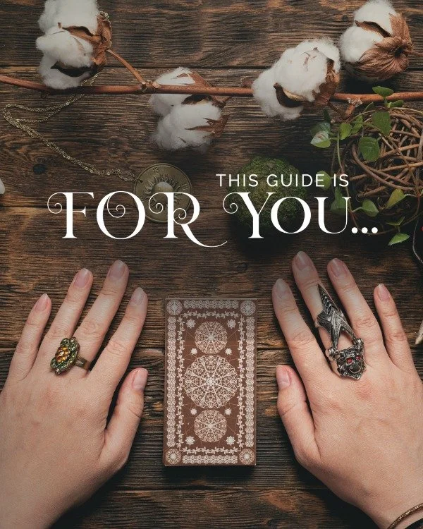 This guide is for you if...
&rarr; You've been curious about Tarot but have no idea where to start
&rarr; You've stood in front of a wall of decks feeling completely overwhelmed
&rarr; You've heard conflicting advice about which deck you have to star