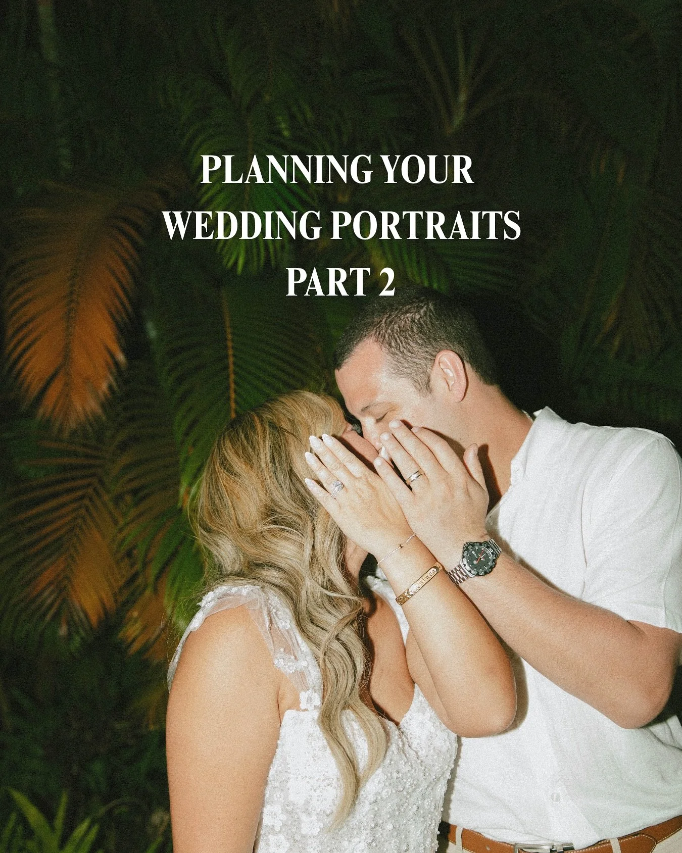 A few more questions to ask yourselves while planning your wedding portrait time!

The purpose of planning ahead here is to set your priorities and intentions, and make sure you and your partner are on the same page about what your day will look and 