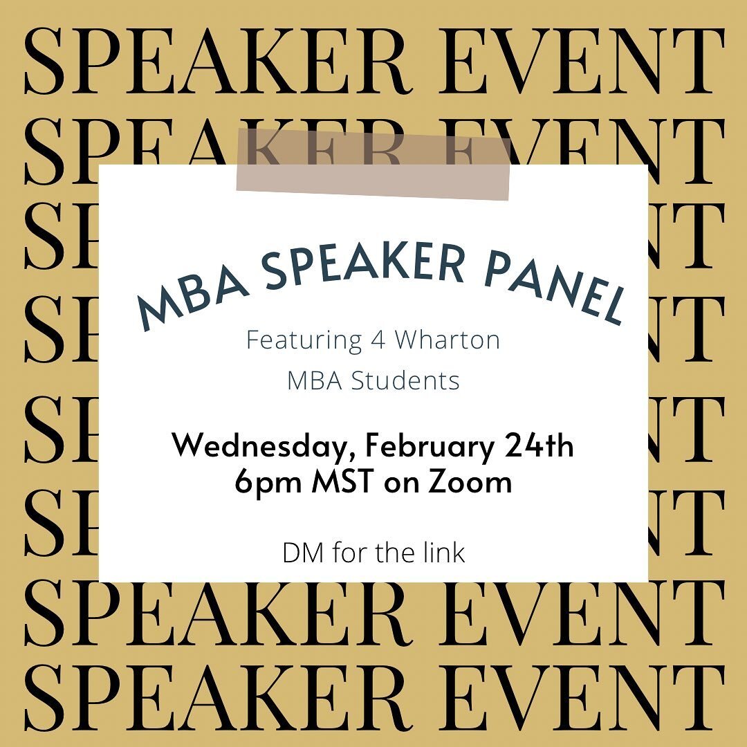 Don&rsquo;t miss TWN National Event tomorrow! Four amazing women who got their MBA from Wharton will be speaking on a panel. They each come from different backgrounds and will be speaking about career pivots, self advocacy, and more!!!💕✨