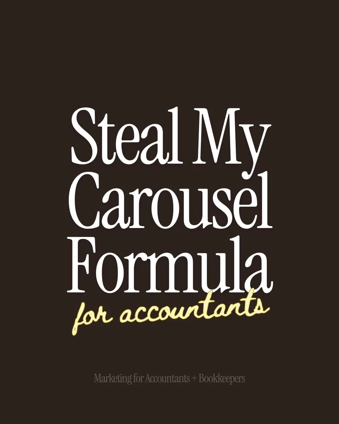 Before I everrr drop a carousel template, I make sure it fits this formula!

Aesthetic accounting content? Not actually that hard.

Aesthetic accounting content that ~converts~? That's my specialty. 🙂&zwj;↕️

Comment "JOIN" to get instant 
