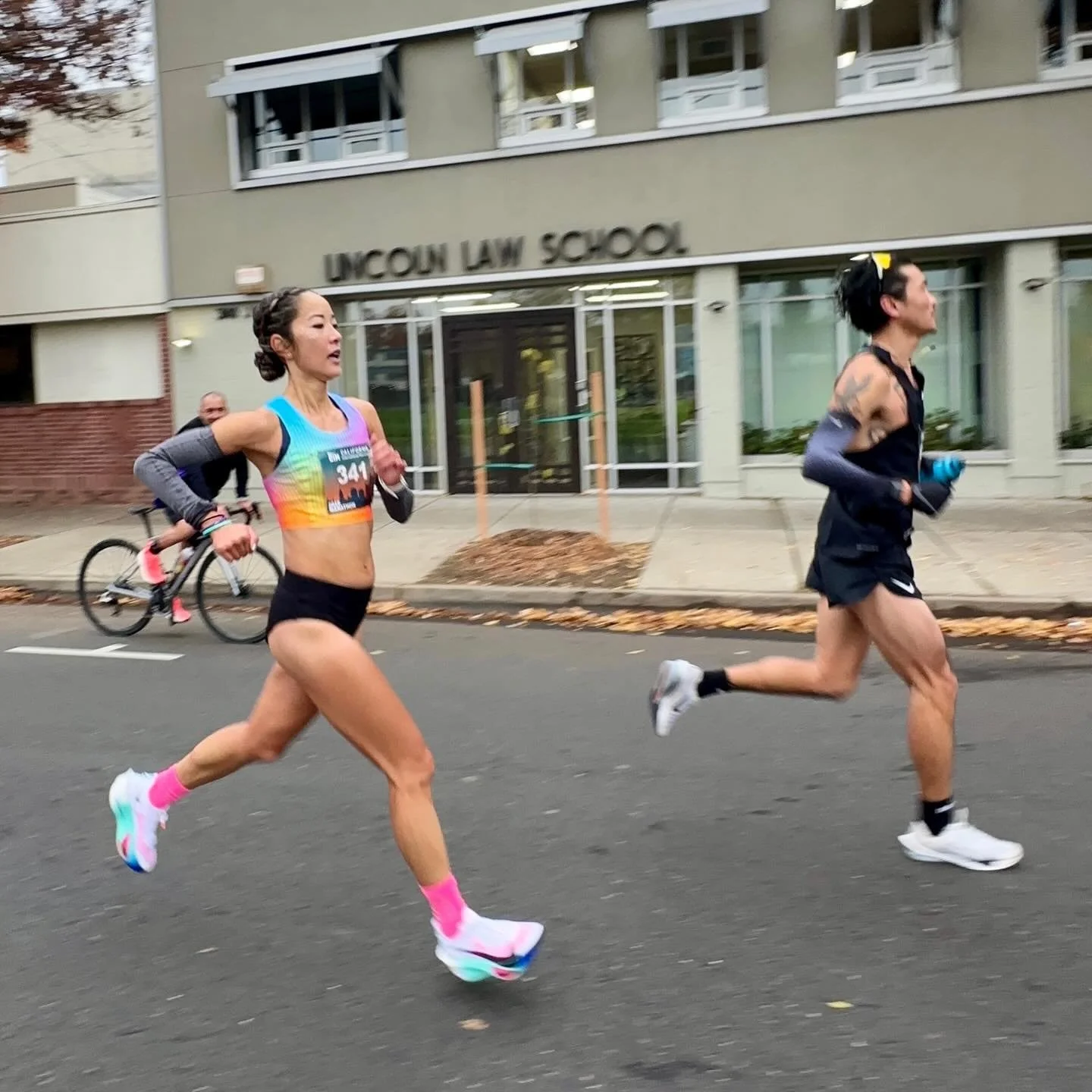 2:49!! We finally did IT.

I have a lot to say, but first I am eternally grateful for everyone who showed up to cheer and support today! (Peep renegade @victorqdiaz on his bike in photo 1 🤎) 

So many people to thank. Coach @mariofraioli guidance an