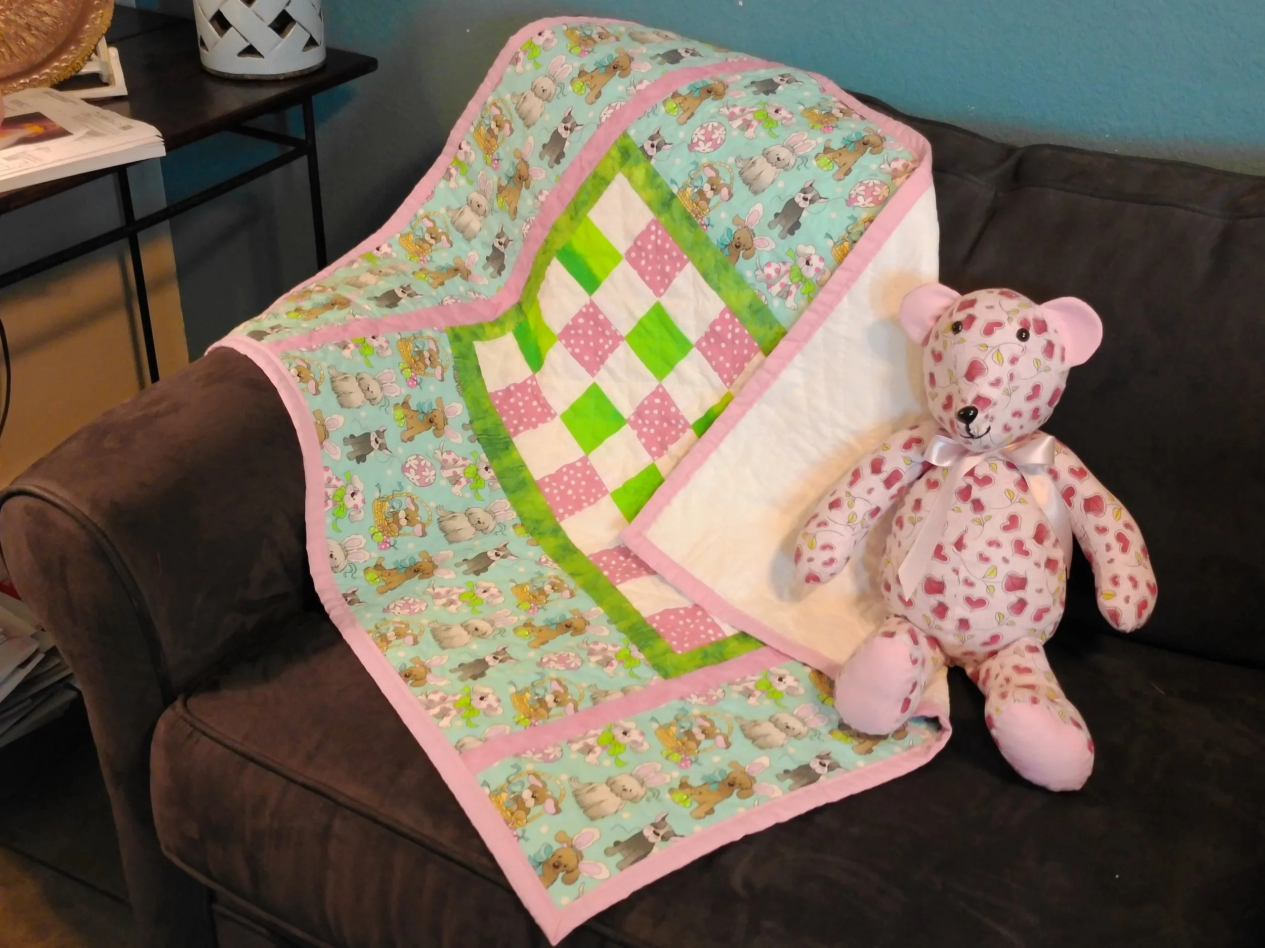 Baby Blanket - Dogs on Easter     31” x 36”
