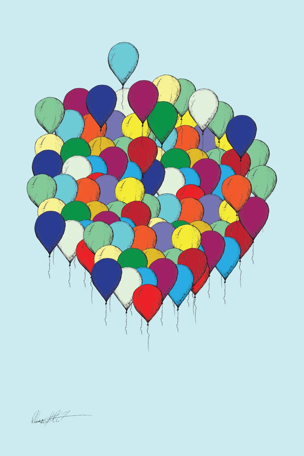 Bundle of Balloons Illustration