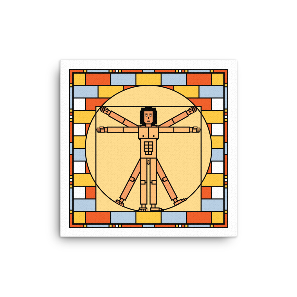 The Mondrian Effect #6 (Vitruvian Man)