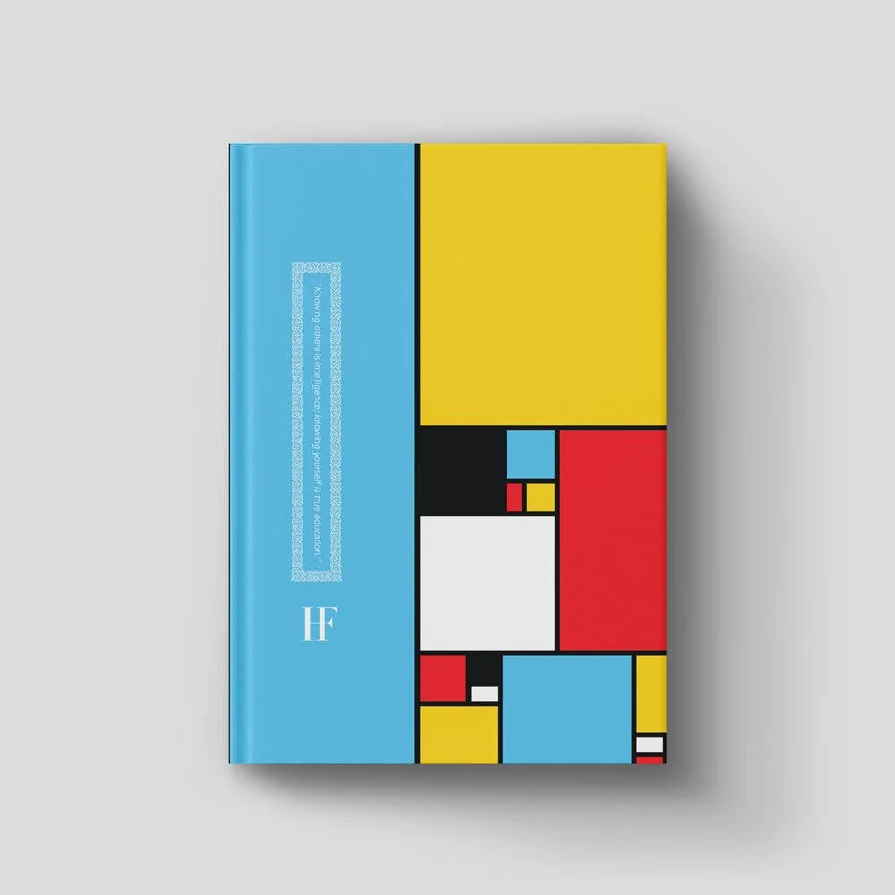 HF Writing Journal, Piet Mondrian/Fibonacci Cover