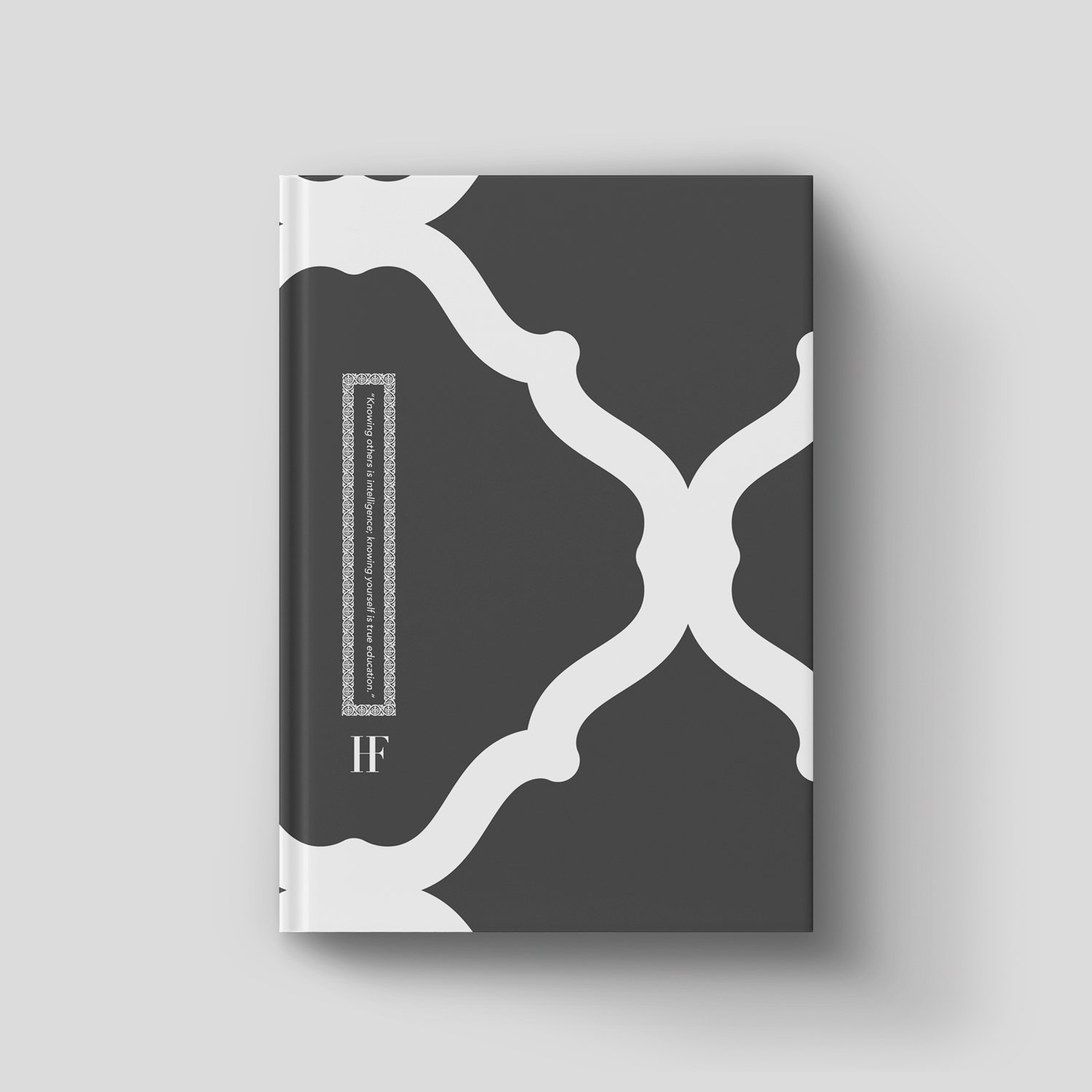 HF Writing Journal, Grey Poetry in Motion Pattern Cover