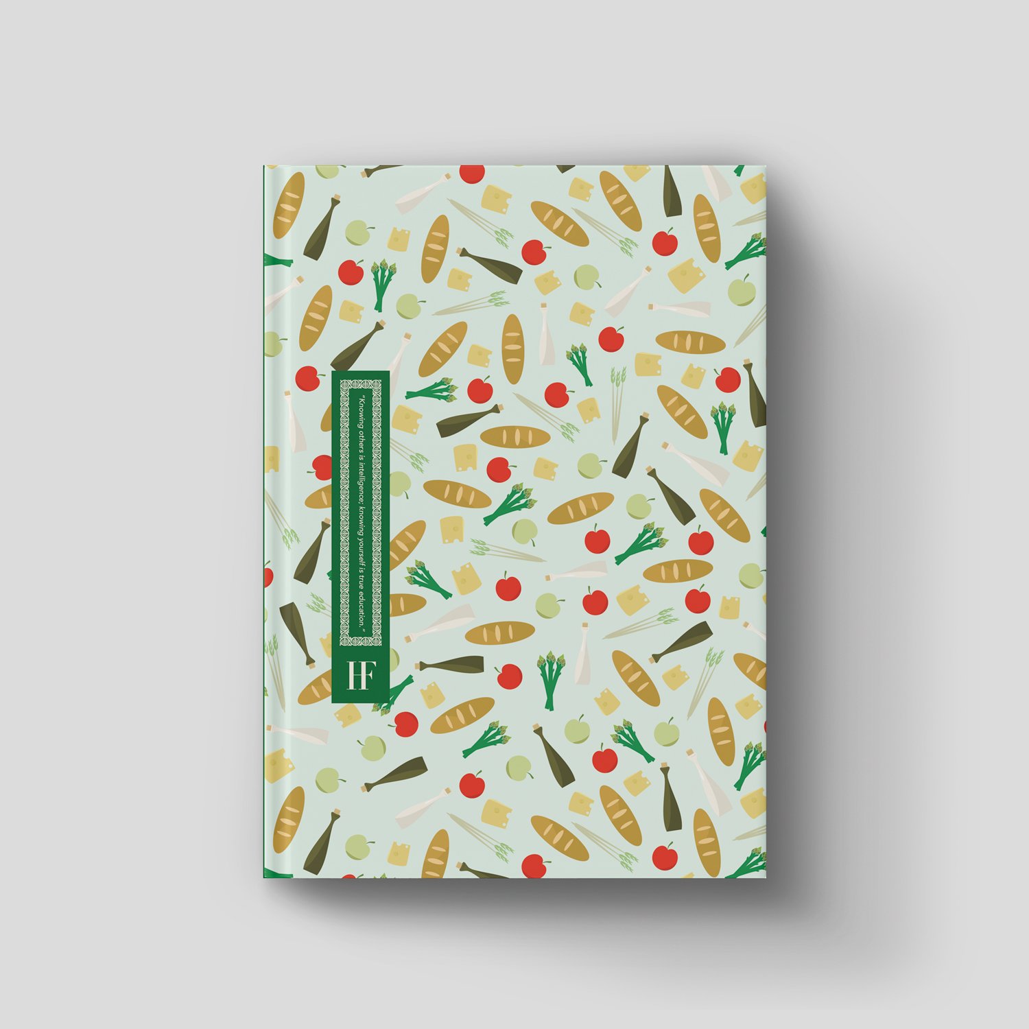 HF Writing Journal, Food For Thought Pattern Cover