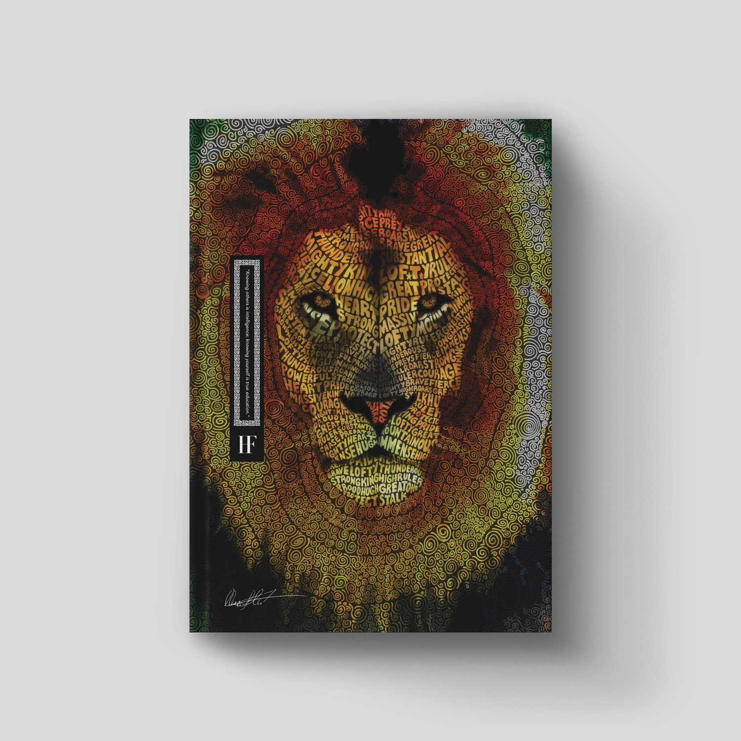 HF Writing Journal, Lion Word illustration Cover