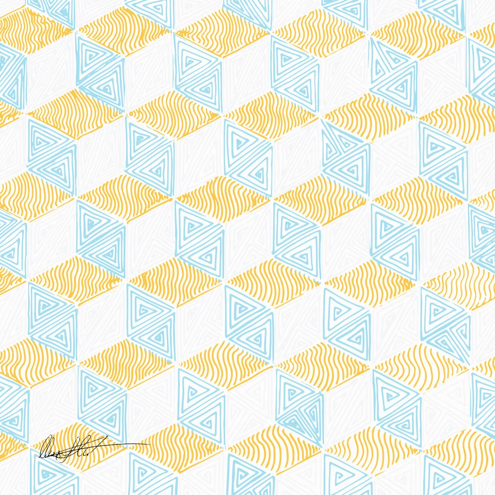 Hand Drawn Cube Pattern Illustration