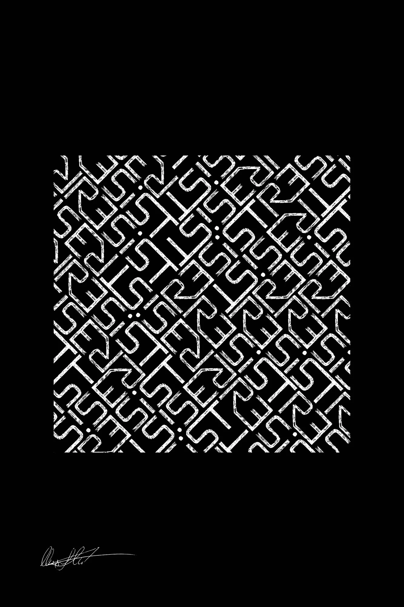 Resist Type Pattern Illustration