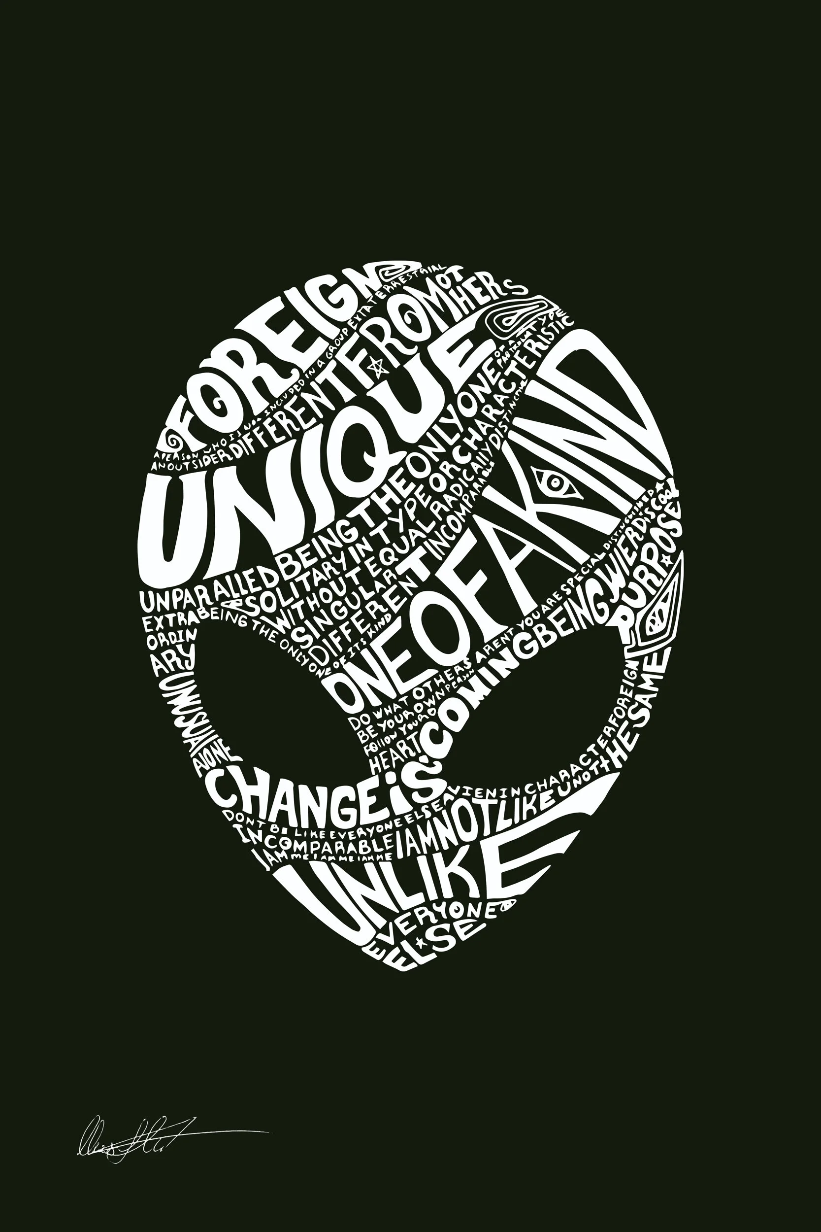 Alien Word Illustration