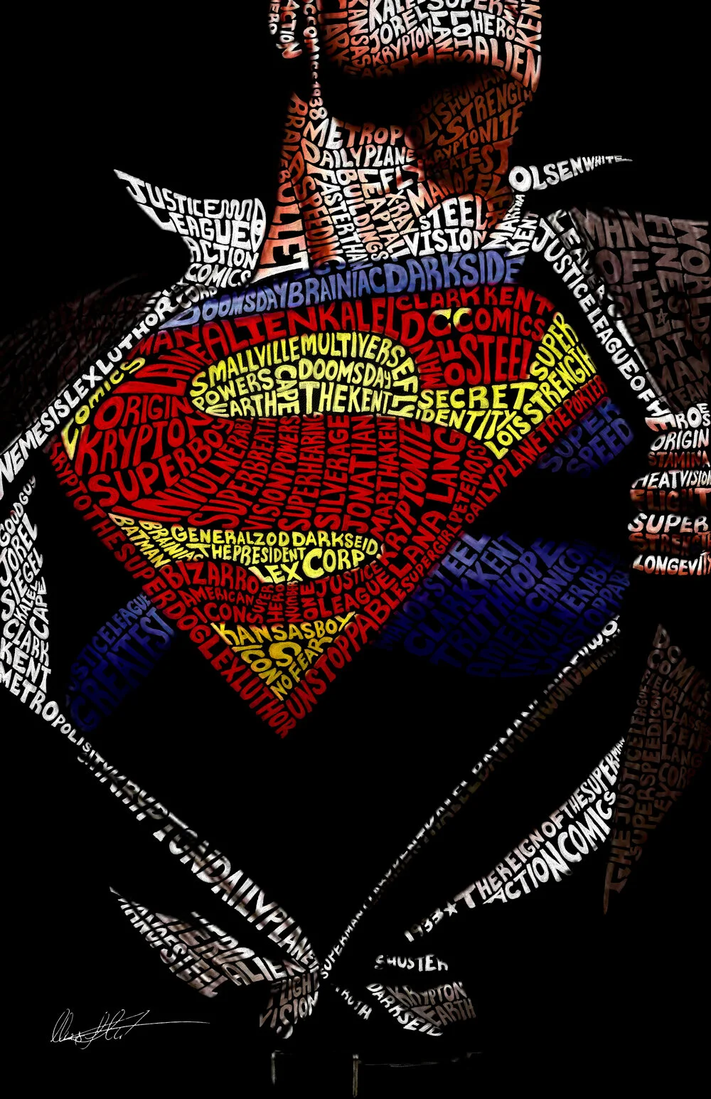 Superman Word Illustration