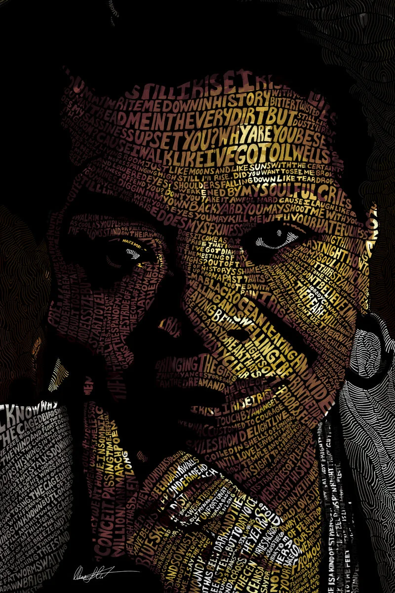 Maya Angelou Word Illustration Portrait