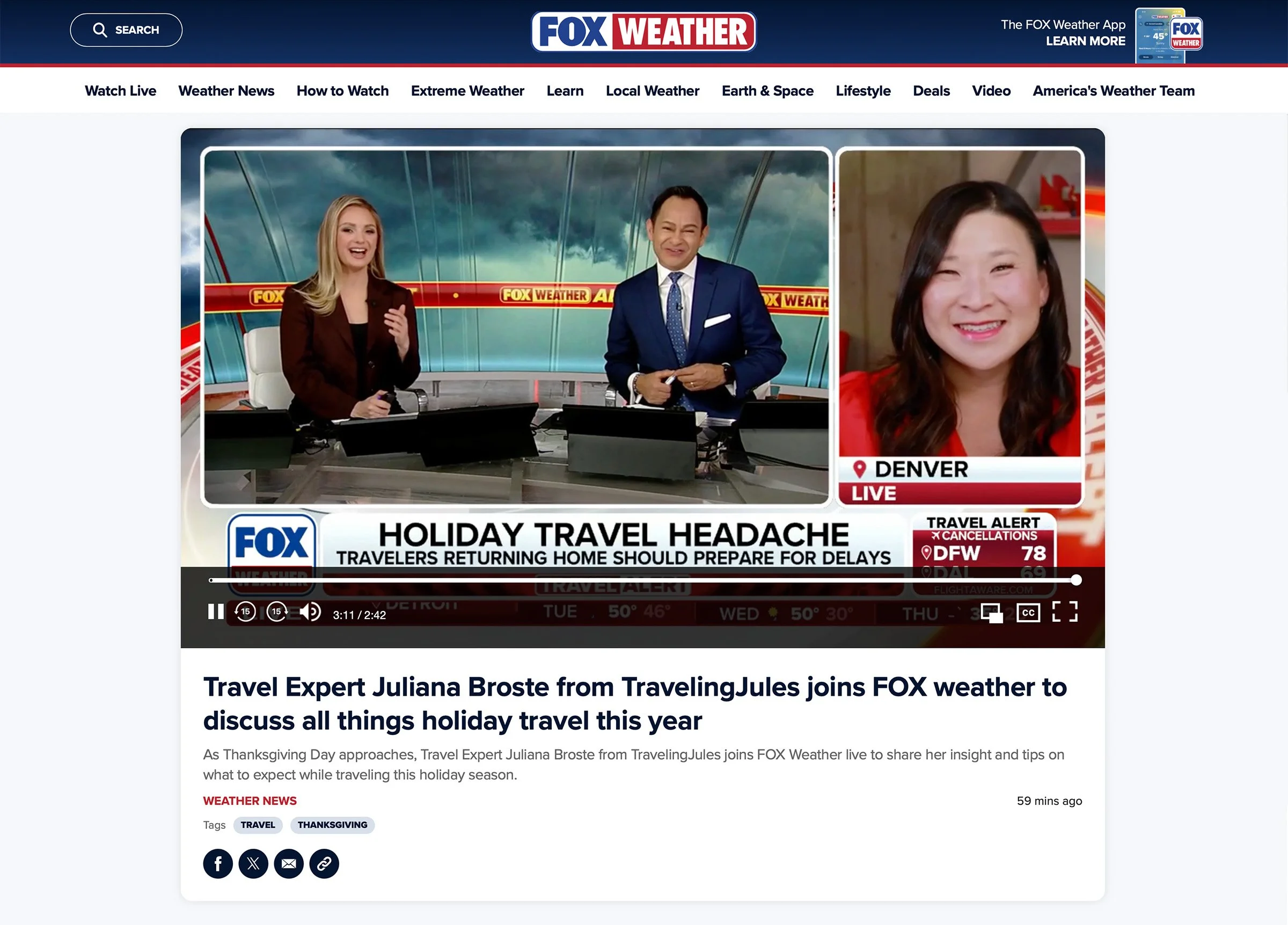 All things holiday travel this year with FOX Weather