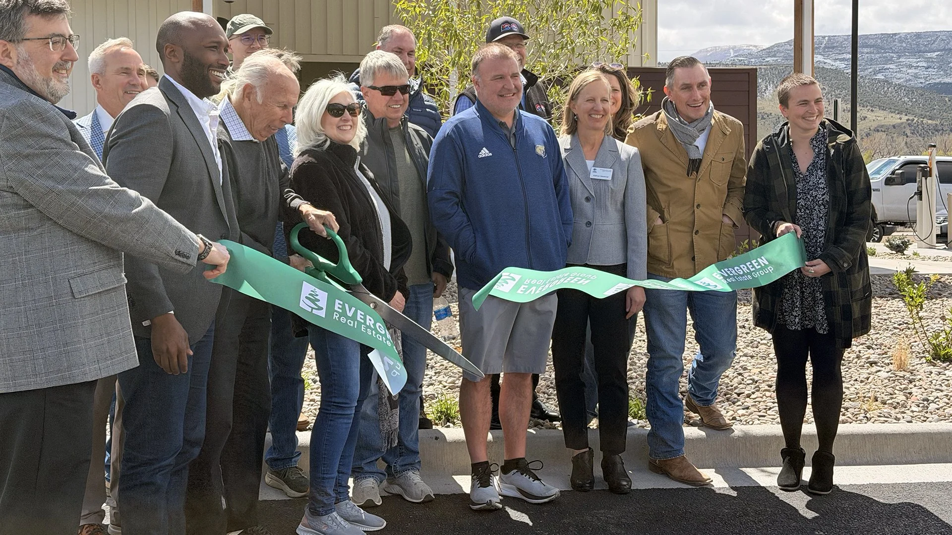 Image of ribbon cutting event for Rifle Apartments
