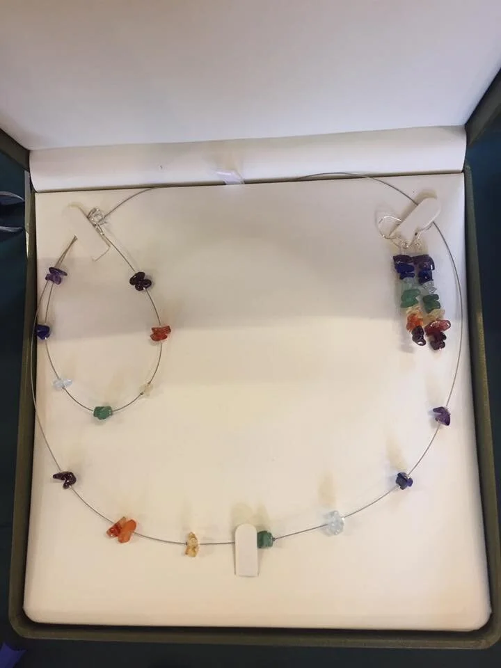 Necklace, Bracelet & Earrings Chakra Set